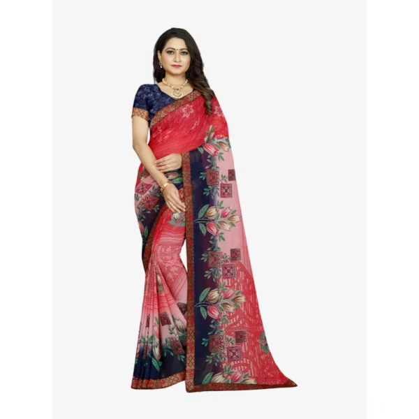 buy georgette floral saree