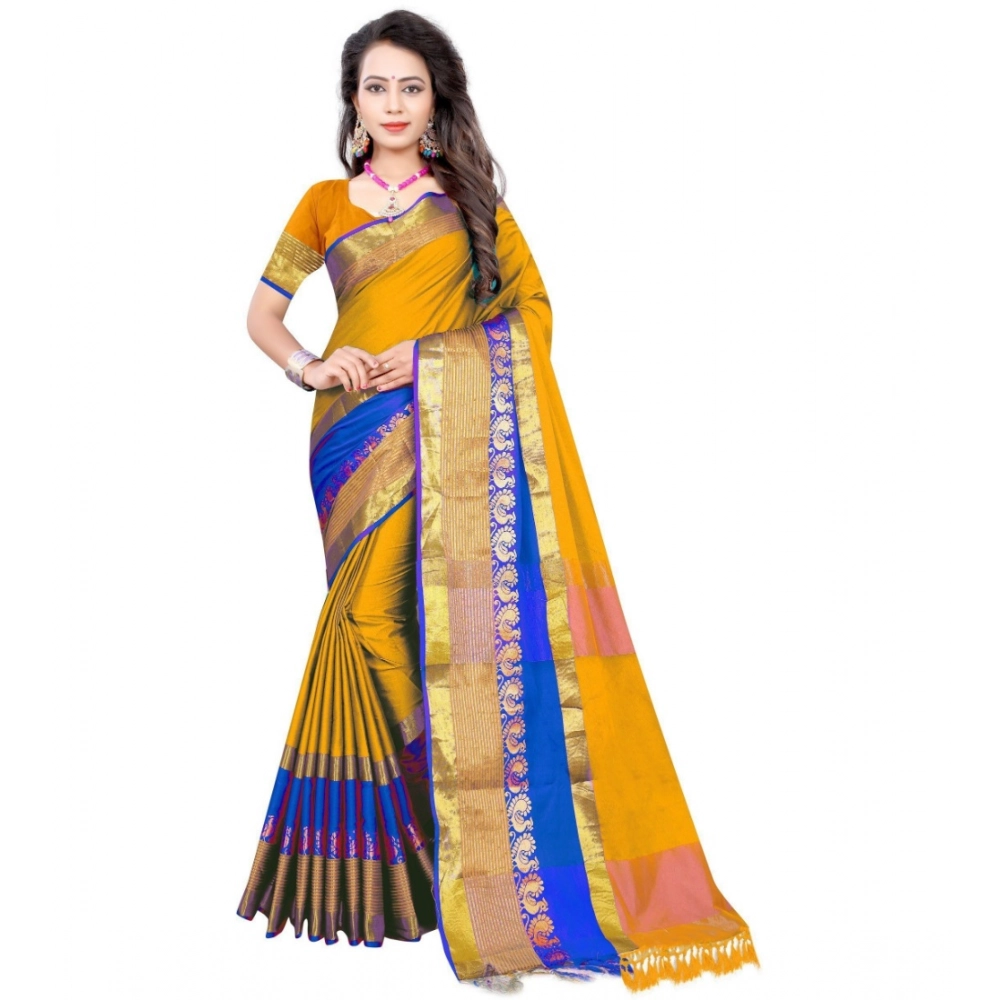 53926442194_3e3f0c5162_o_d-1000x1000-1.webp Yellow Jacquard Woven Saree for Women