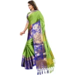 buy green jacquard saree