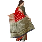 Red Jacquard Saree Online