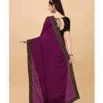 buy purple chiffon saree