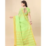 buy green cotton silk saree