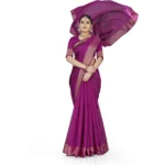 pink cotton silk saree