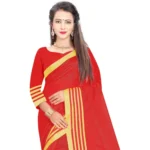 red jacquard saree online