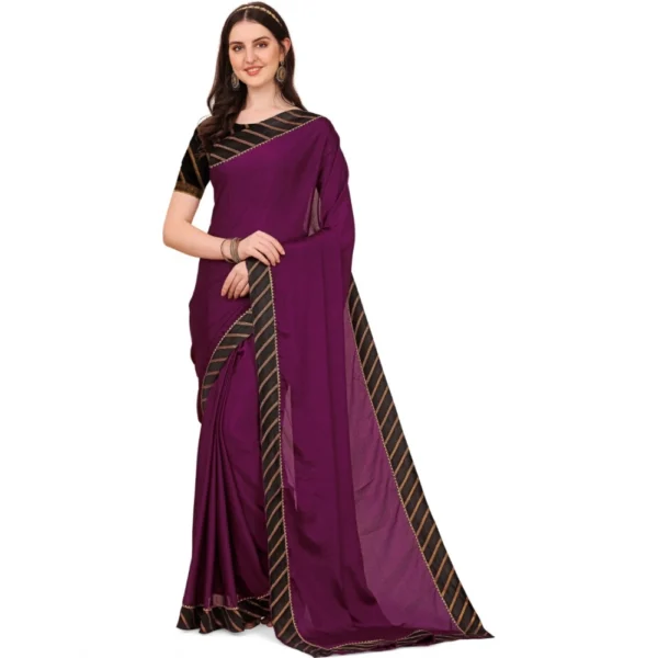 buy purple chiffon saree