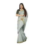Light Blue Cotton Saree