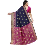 dark blue pink saree online