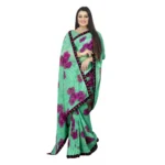 floral georgette saree