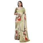 womens digital print crepe saree