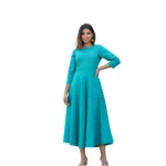Women's Green Cotton Kurti