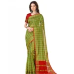 Green Cotton Silk Saree