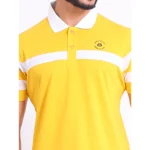 Generic Men's Casual Cotton Printed Polo Neck Half Sleeve T-Shirt (Yellow) - Image 6