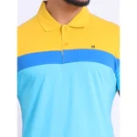 Generic Men's Casual Cotton Printed Polo Neck Half Sleeve T-Shirt (Skyblue) - Image 6