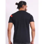 Generic Men's Casual Cotton Printed Round Neck Half Sleeve T-Shirt (Black) - Image 2