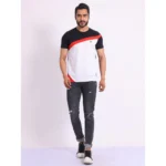 Generic Men's Casual Cotton Printed Round Neck Half Sleeve T-Shirt (Black) - Image 7