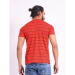 Generic Men's Casual Cotton Printed Round Neck Half Sleeve T-Shirt (Red) - Image 2