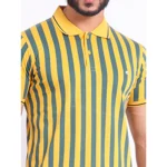Generic Men's Casual Cotton Printed Polo Neck Half Sleeve T-Shirt (Mustard) - Image 6