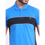 Generic Men's Casual Cotton Printed Polo Neck Half Sleeve T-Shirt (Inkblue) - Image 6