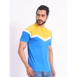 Generic Men's Casual Cotton Printed Polo Neck Half Sleeve T-Shirt (Inkblue) - Image 4