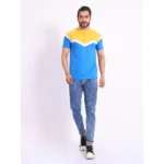 Generic Men's Casual Cotton Printed Polo Neck Half Sleeve T-Shirt (Inkblue) - Image 7