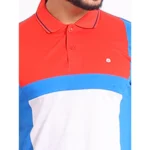 Generic Men's Casual Cotton Printed Polo Neck Half Sleeve T-Shirt (Red) - Image 6