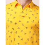 Generic Men's Casual Cotton Printed Polo Neck Half Sleeve T-Shirt (Turmeric) - Image 6