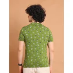 Generic Men's Casual Cotton Printed Round Neck Half Sleeve T-Shirt (Green) - Image 2