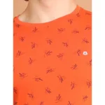 Generic Men's Casual Cotton Printed Round Neck Half Sleeve T-Shirt (Rust) - Image 6
