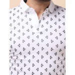 Generic Men's Casual Cotton Printed Polo Neck Half Sleeve T-Shirt (White) - Image 6