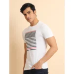 Generic Men's Casual Cotton Printed Round Neck Half Sleeve T-Shirt (White) - Image 4