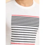Generic Men's Casual Cotton Printed Round Neck Half Sleeve T-Shirt (White) - Image 6