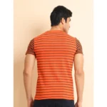Generic Men's Casual Cotton Printed Round Neck Half Sleeve T-Shirt (Rust) - Image 2