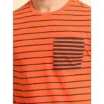 Generic Men's Casual Cotton Printed Round Neck Half Sleeve T-Shirt (Rust) - Image 6