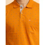 Generic Men's Casual Cotton Printed Polo Neck Half Sleeve T-Shirt (Brown) - Image 6