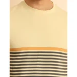 Generic Men's Casual Cotton Printed Round Neck Half Sleeve T-Shirt (Brown) - Image 6