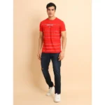 Generic Men's Casual Cotton Printed Round Neck Half Sleeve T-Shirt (Red) - Image 7
