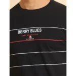 Generic Men's Casual Cotton Printed Round Neck Half Sleeve T-Shirt (Black) - Image 6