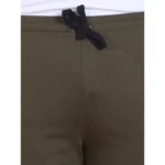 Generic Men's Casual Cotton Striped Above knee Shorts (Olive) - Image 5