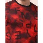 Generic Men's Casual Cotton Printed Round Neck Full Sleeve T-Shirt (Red) - Image 6