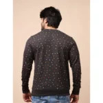 Generic Men's Casual Cotton Printed Round Neck Full Sleeve Sweat T-Shirt (Black) - Image 2