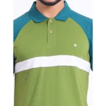 Generic Men's Casual Cotton Printed Polo Neck Half Sleeve T-Shirt (Green) - Image 6