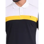 Generic Men's Casual Cotton Printed Polo Neck Half Sleeve T-Shirt (Black) - Image 6