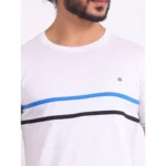 Generic Men's Casual Cotton Printed Round Neck Half Sleeve T-Shirt (White) - Image 6