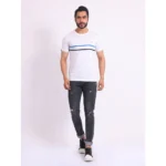 Generic Men's Casual Cotton Printed Round Neck Half Sleeve T-Shirt (White) - Image 7