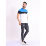 Generic Men's Casual Cotton Printed Round Neck Half Sleeve T-Shirt (Multicolor) - Image 4