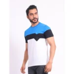 Generic Men's Casual Cotton Printed Round Neck Half Sleeve T-Shirt (Multicolor) - Image 3