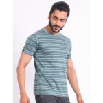 Generic Men's Casual Cotton Printed Round Neck Half Sleeve T-Shirt (Gery) - Image 4