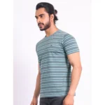 Generic Men's Casual Cotton Printed Round Neck Half Sleeve T-Shirt (Gery) - Image 3