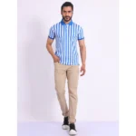 Generic Men's Casual Cotton Printed Polo Neck Half Sleeve T-Shirt (White) - Image 7