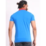 Generic Men's Casual Cotton Printed Polo Neck Half Sleeve T-Shirt (Red) - Image 2